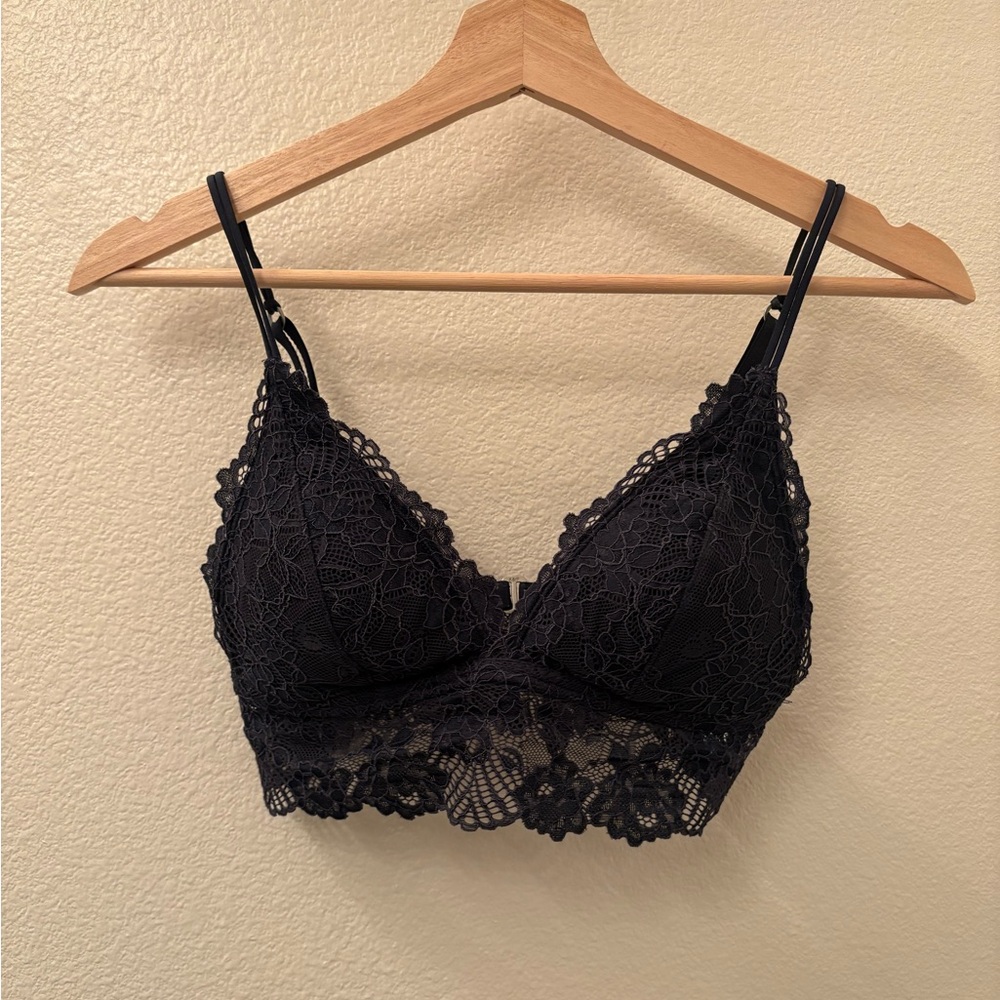 Abercrombie & Fitch Navy Lace Bralette